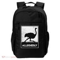 Allegedly Ostrich Funny Flightless Bird Backpack thumb 0