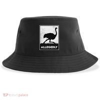 Allegedly Ostrich Funny Flightless Bird Sustainable Bucket Hat thumb 0