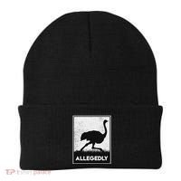 Allegedly Ostrich Funny Flightless Bird Beanie thumb 0