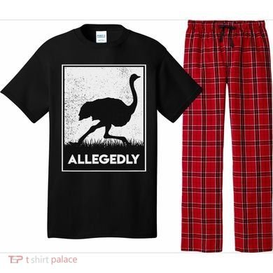 Allegedly Ostrich Funny Flightless Bird Pajama Set