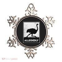 Allegedly Ostrich Funny Flightless Bird Ornament thumb 0