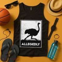 Allegedly Ostrich Funny Flightless Bird Tank Top thumb 4