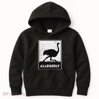 Allegedly Ostrich Funny Flightless Bird Kids Hoodie thumb 0