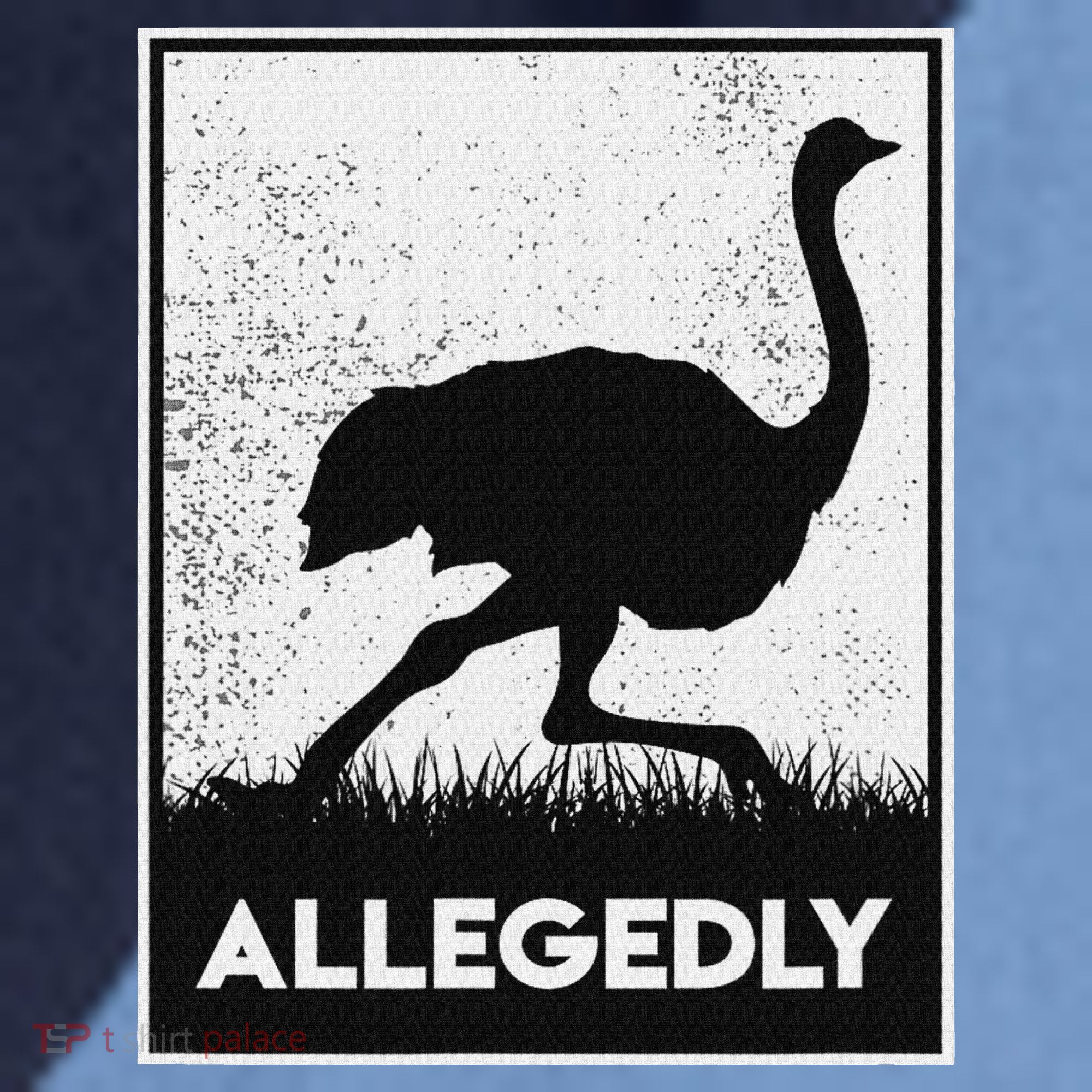 Allegedly Ostrich Funny Flightless Bird Raglan Baseball Sleeve Shirt