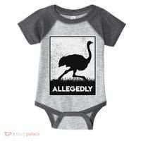 Allegedly Ostrich Funny Flightless Bird Infant Baby Jersey Bodysuit thumb 0