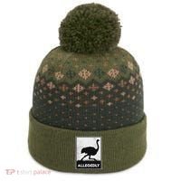 Allegedly Ostrich Funny Flightless Bird The Baniff Cuffed Pom Beanie thumb 0