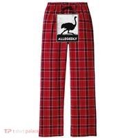 Allegedly Ostrich Funny Flightless Bird Women's Flannel Plaid Pajama Pants thumb 0