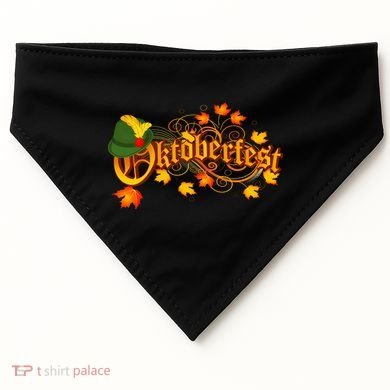 Autumn Oktoberfest Fall Leaves USA-Made Doggie Bandana