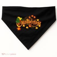 Autumn Oktoberfest Fall Leaves USA-Made Doggie Bandana thumb 0
