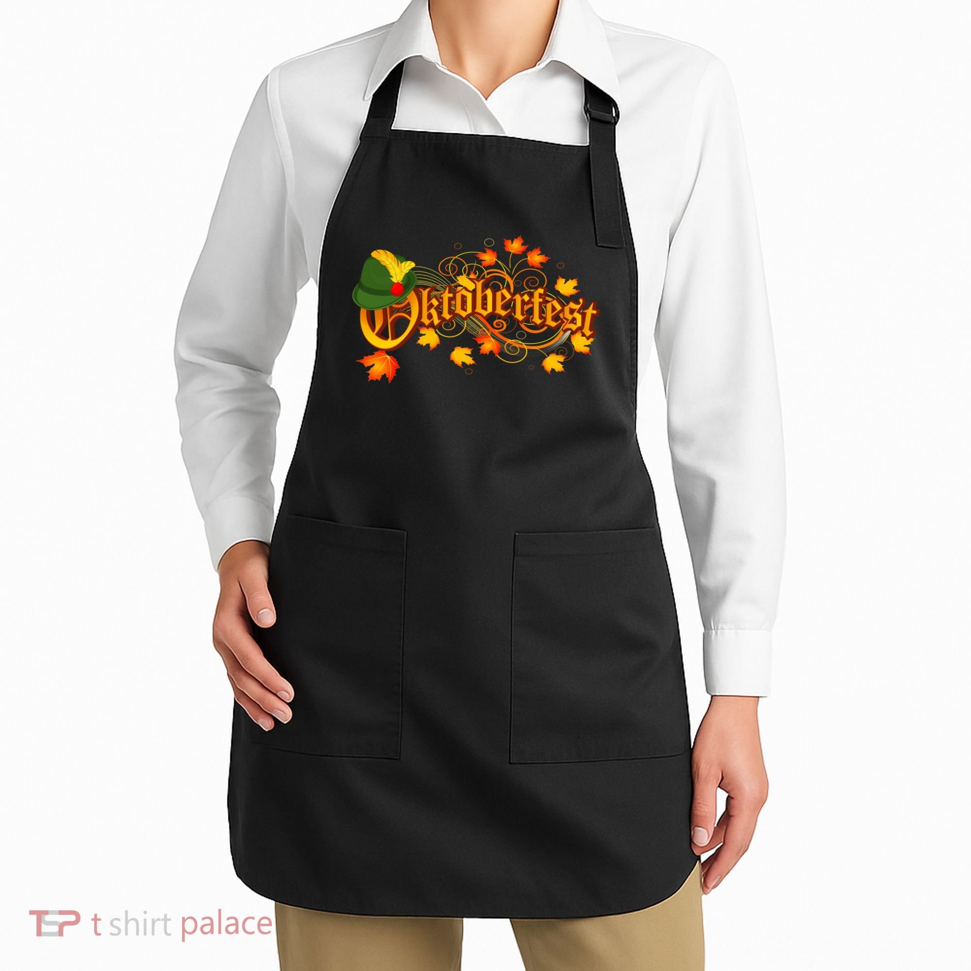 Autumn Oktoberfest Fall Leaves Apron