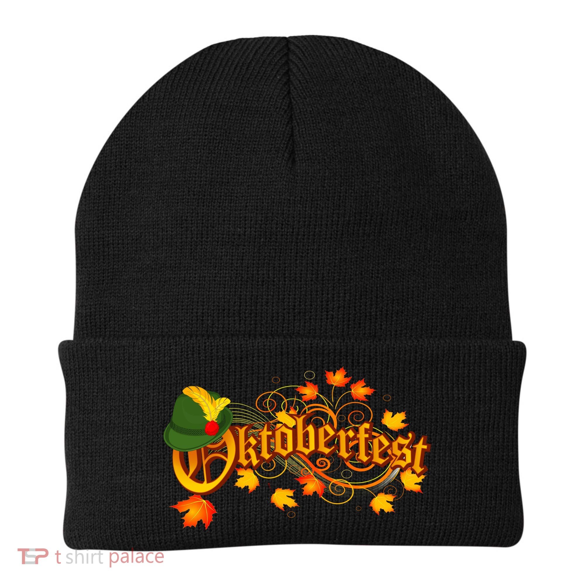 Autumn Oktoberfest Fall Leaves Beanie