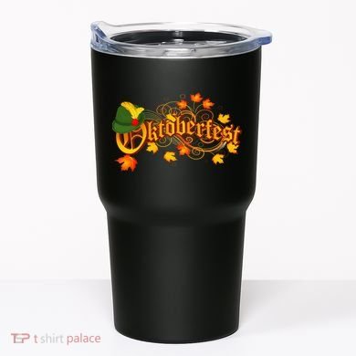 Autumn Oktoberfest Fall Leaves Tumbler