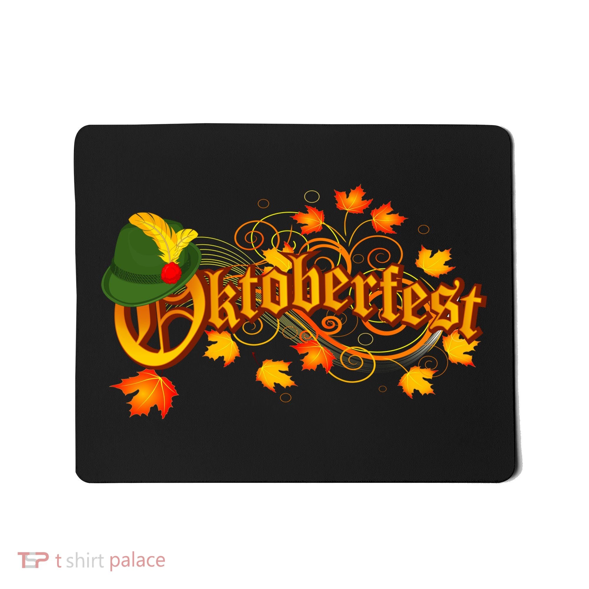 Autumn Oktoberfest Fall Leaves Mousepad