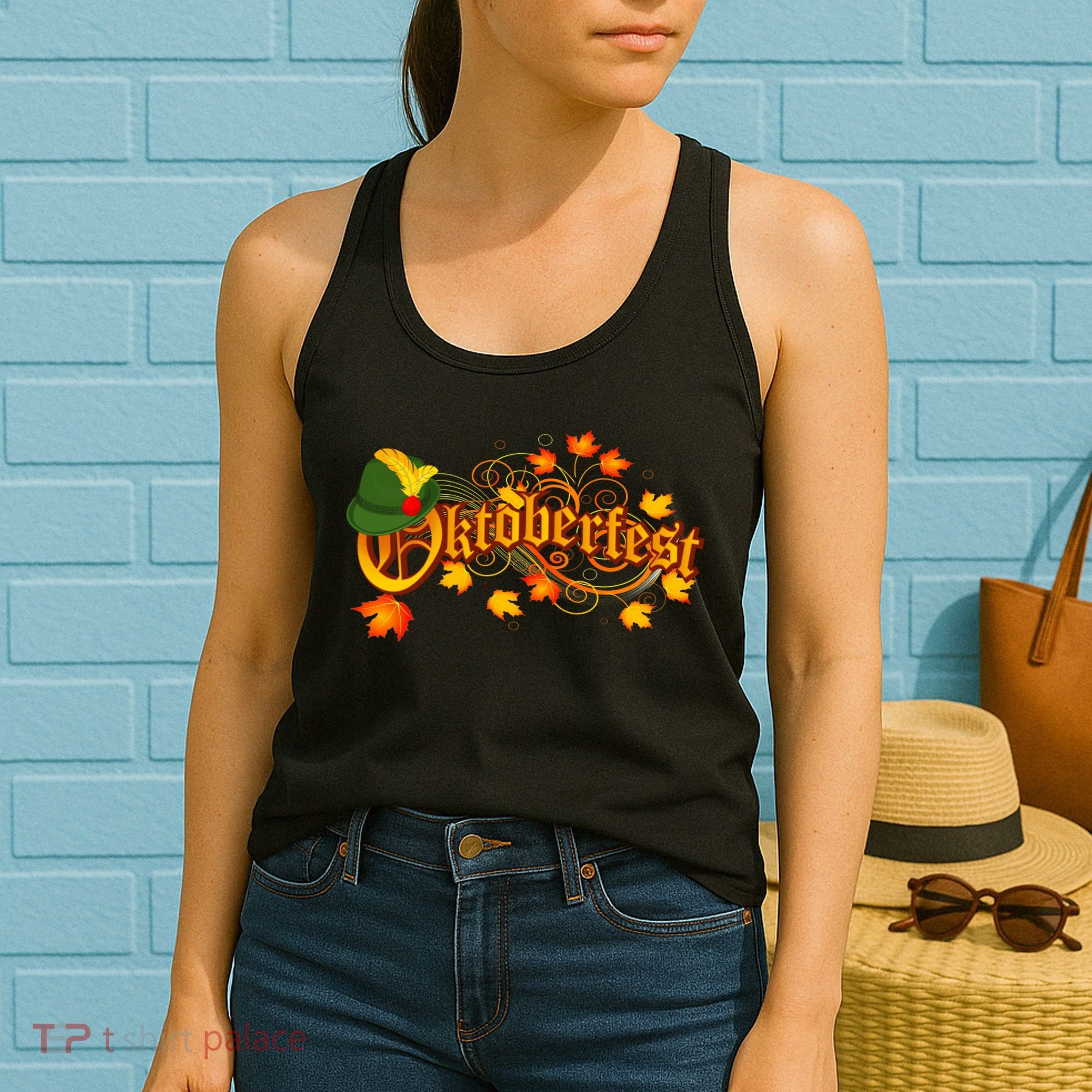 Autumn Oktoberfest Fall Leaves Women's Tank Top