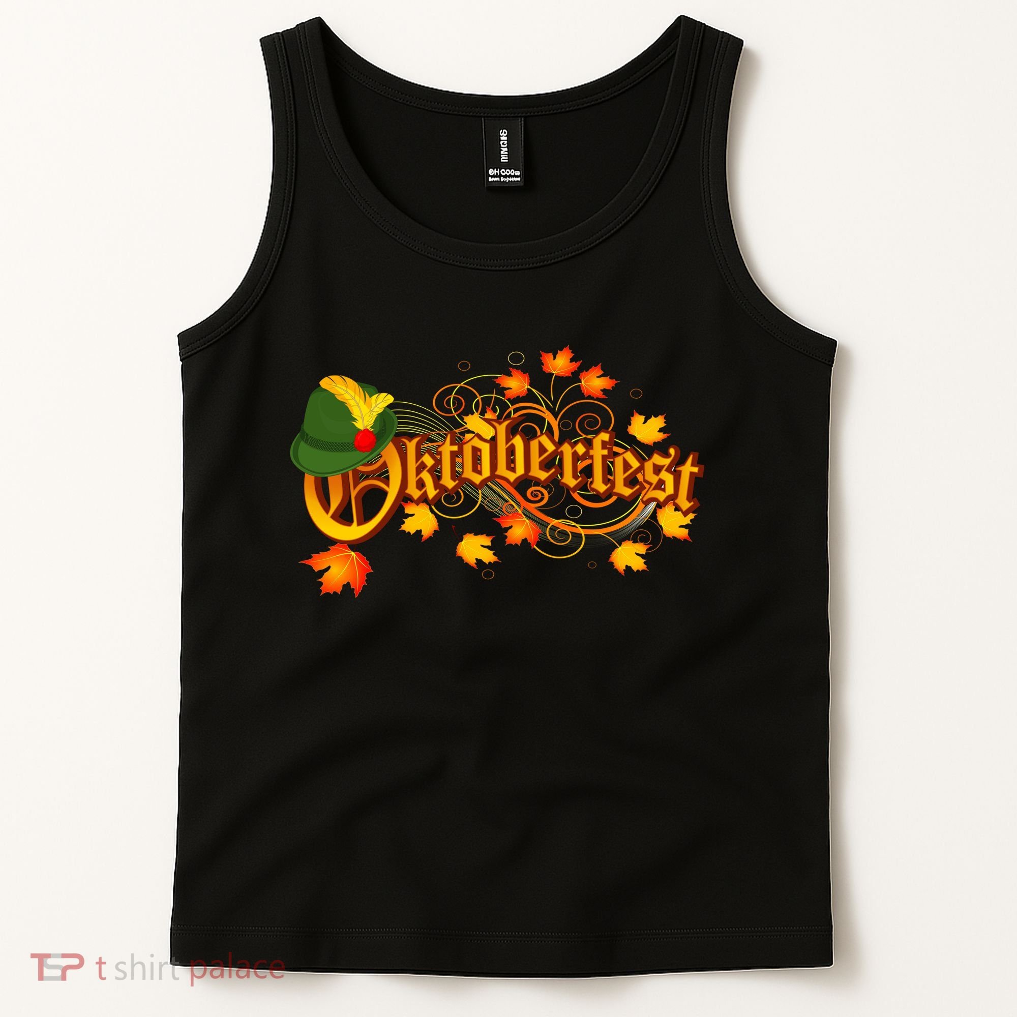 Autumn Oktoberfest Fall Leaves Tank Top