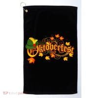 Autumn Oktoberfest Fall Leaves Golf Towel thumb 0
