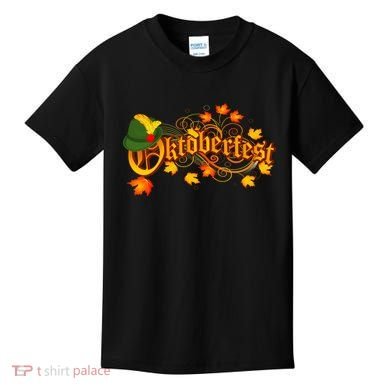 Autumn Oktoberfest Fall Leaves Kids T-Shirt
