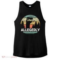 Allegedly Ostrich Funny Bird Lover Ladies PosiCharge Tri-Blend Wicking Tank thumb 0