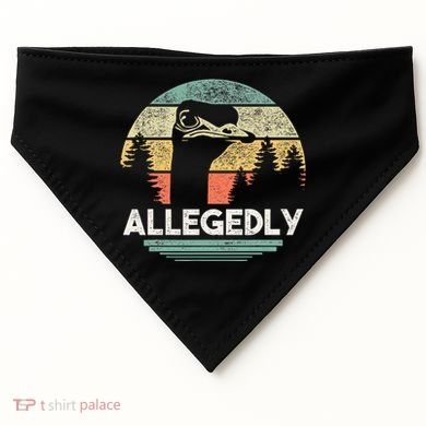 Allegedly Ostrich Funny Bird Lover USA-Made Doggie Bandana