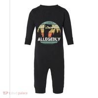 Allegedly Ostrich Funny Bird Lover Infant Fleece One Piece thumb 0