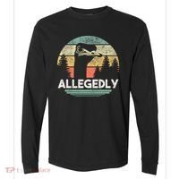 Allegedly Ostrich Funny Bird Lover Comfort Colors Heavyweight Long Sleeve T-Shirt thumb 0
