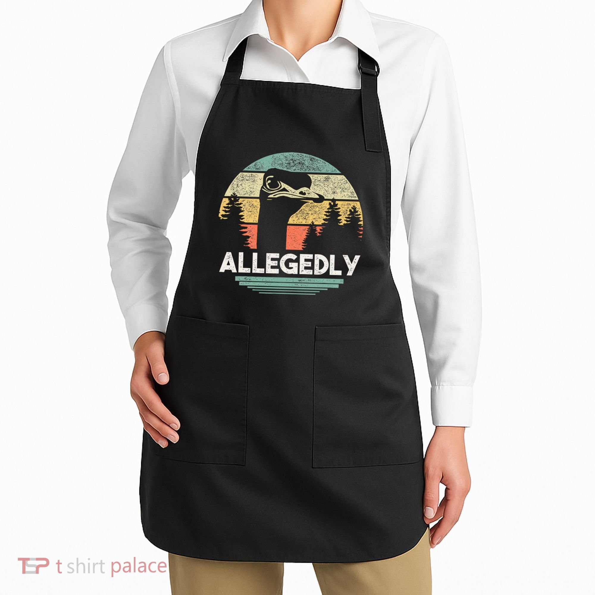 Allegedly Ostrich Funny Bird Lover Apron