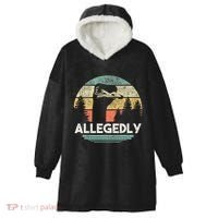 Allegedly Ostrich Funny Bird Lover Hooded Wearable Blanket thumb 0
