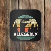 Allegedly Ostrich Funny Bird Lover Coaster thumb 0