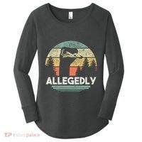 Allegedly Ostrich Funny Bird Lover Women's Perfect Tri Tunic Long Sleeve Shirt thumb 0