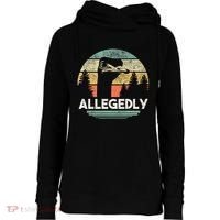 Allegedly Ostrich Funny Bird Lover Womens Funnel Neck Pullover Hood thumb 0