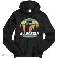 Allegedly Ostrich Funny Bird Lover Tie Dye Hoodie thumb 0