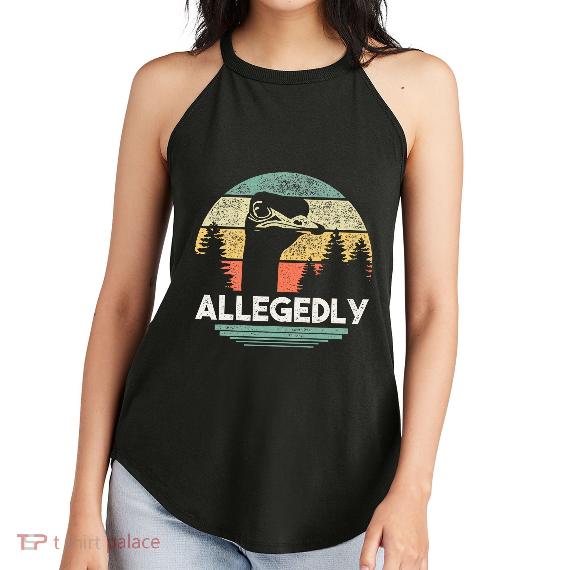 Allegedly Ostrich Funny Bird Lover Women's Perfect Tri Rocker Tank