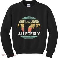 Allegedly Ostrich Funny Bird Lover Kids Sweatshirt thumb 0