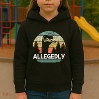 Allegedly Ostrich Funny Bird Lover Kids Hoodie thumb 3