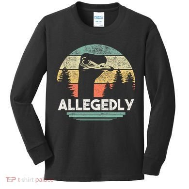 Allegedly Ostrich Funny Bird Lover Kids Long Sleeve Shirt