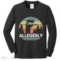 Allegedly Ostrich Funny Bird Lover Kids Long Sleeve Shirt thumb 0