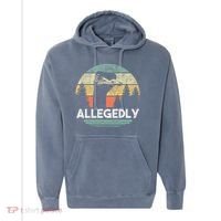 Allegedly Ostrich Funny Bird Lover Comfort Colors Garment-Dyed Hooded Sweatshirt thumb 0