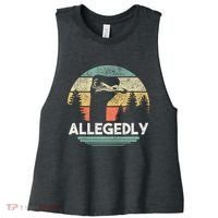 Allegedly Ostrich Funny Bird Lover Women's Racerback Cropped Tank thumb 0