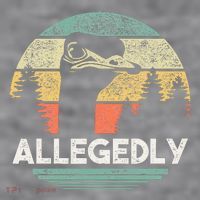Allegedly Ostrich Funny Bird Lover Women's Racerback Cropped Tank thumb 2