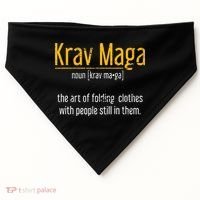 Art Of Folding Clothes With People Still In Them Krav Maga USA-Made Doggie Bandana thumb 0