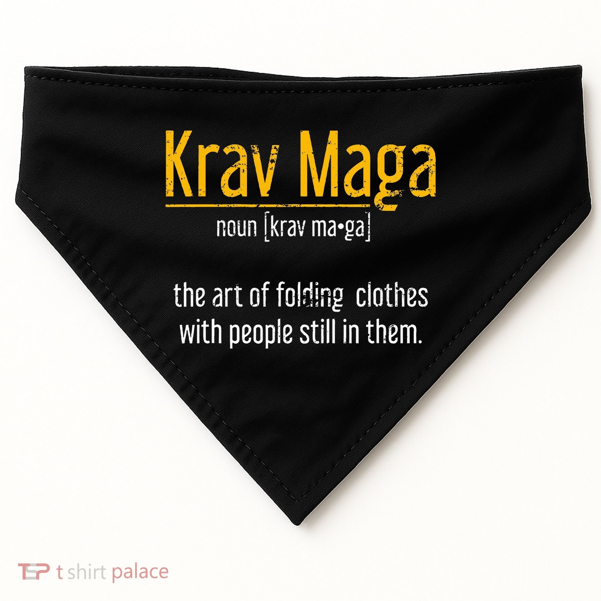 Art Of Folding Clothes With People Still In Them Krav Maga USA-Made Doggie Bandana