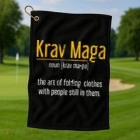 Art Of Folding Clothes With People Still In Them Krav Maga Golf Towel thumb 1
