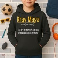 Art Of Folding Clothes With People Still In Them Krav Maga Kids Hoodie thumb 2