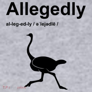 Allegedly Ostrich Funny Women's Racerback Cropped Tank