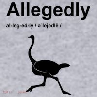 Allegedly Ostrich Funny Women's Racerback Cropped Tank thumb 2