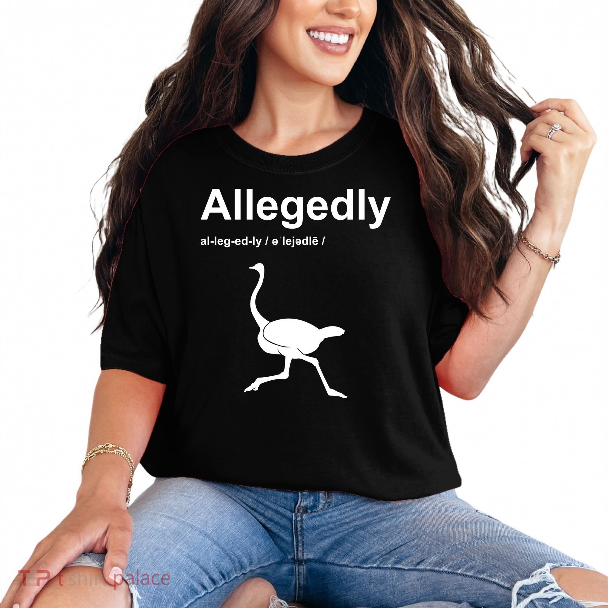 Allegedly Ostrich Funny Comfort Colors T-Shirt