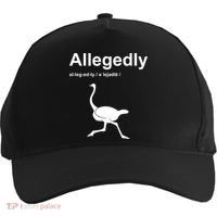 Allegedly Ostrich Funny Five-Panel Snapback Cap thumb 0