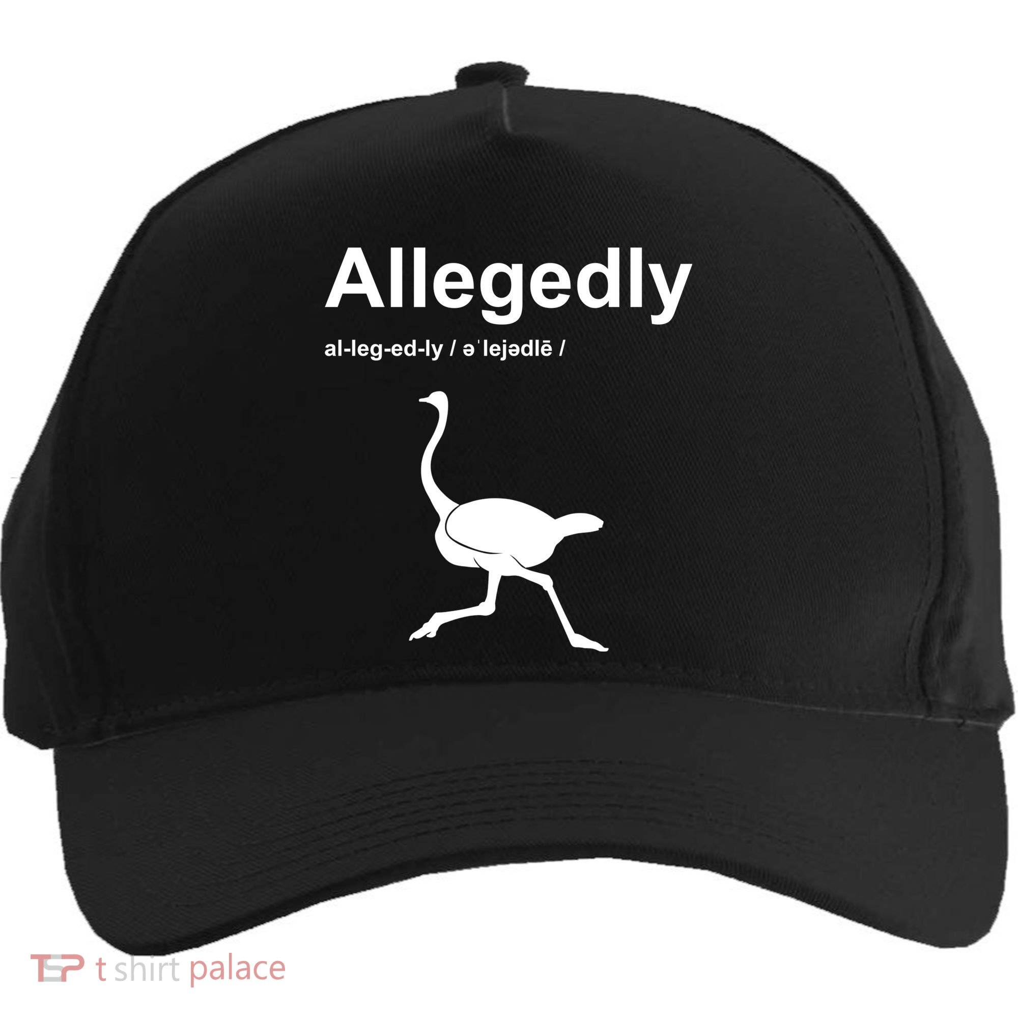 Allegedly Ostrich Funny Five-Panel Snapback Cap