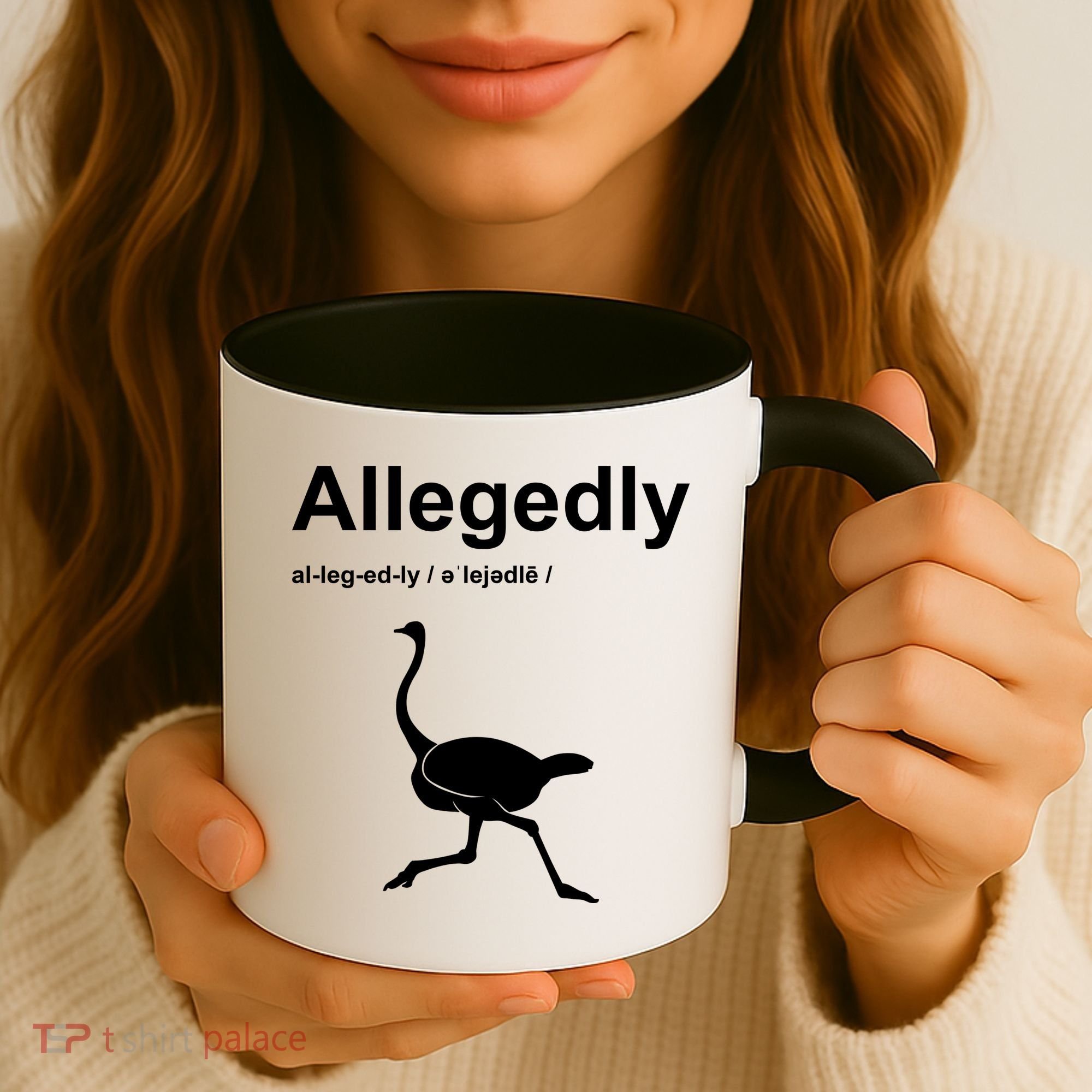 Allegedly Ostrich Funny Coffee Mug