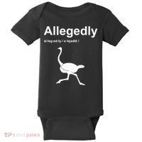 Allegedly Ostrich Funny Baby Bodysuit thumb 0